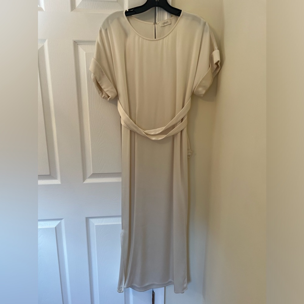 LAPOINTE wrap around maxi dress